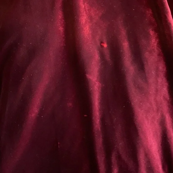 Unique Vintage Burgundy Red Velvet Delores Dress - Size 1X/16 - Picture 10 of 11